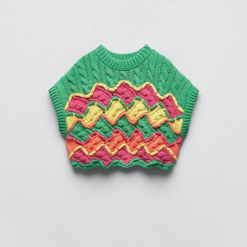 Zara Green Knit Sweater